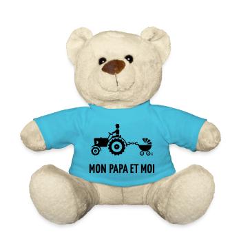 Mon Papa Et Moi (Paysan / Tracteur / Landau / B) - Nounours - bleu outremer - Devant