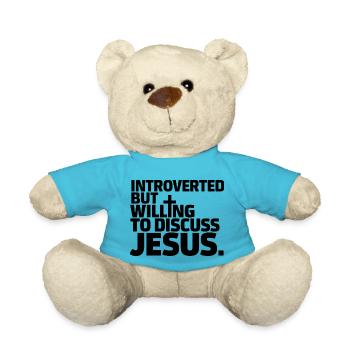 Faith for introverts - Teddy Bear - atoll blue - Front