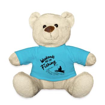 Weekends are for Fishing Fischen Angeln - Teddy Bear - atoll blue - Front