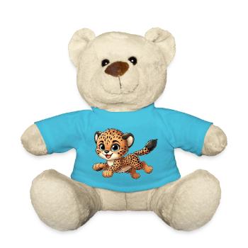 Cheetah Child - Teddy Bear - atoll blue - Front