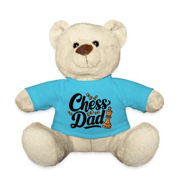 Chess Dad Schach Spruch Zitat - Teddy - Atollblau - Vorne