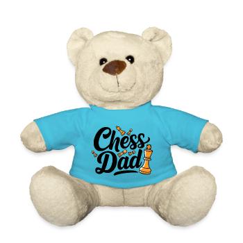 Chess Dad Schach Spruch Zitat - Teddy - Atollblau - Vorne