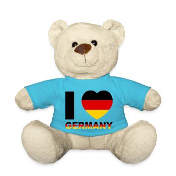 J’aime l’Allemagne Design minimal - Nounours - bleu outremer - Devant