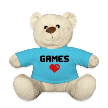 Games Herz Gamer - Teddy - Atollblau - Vorne