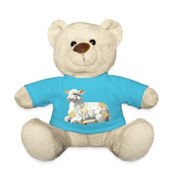 Geometric lamb – modern Easter symbol - Teddy Bear - atoll blue - Front