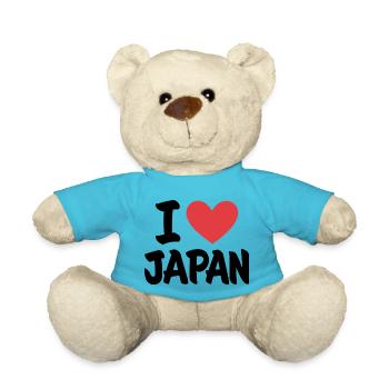 Ich liebe Japan Logo - Teddy - Atollblau - Vorne