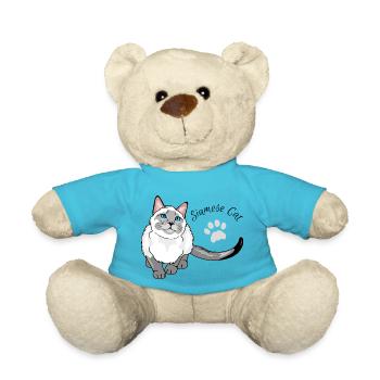 Neugierige Siamkatze - Teddy - Atollblau - Vorne