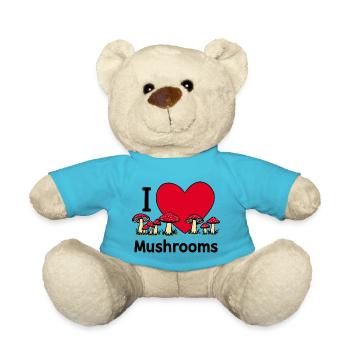 Ich liebe Pilze - Teddy - Atollblau - Vorne