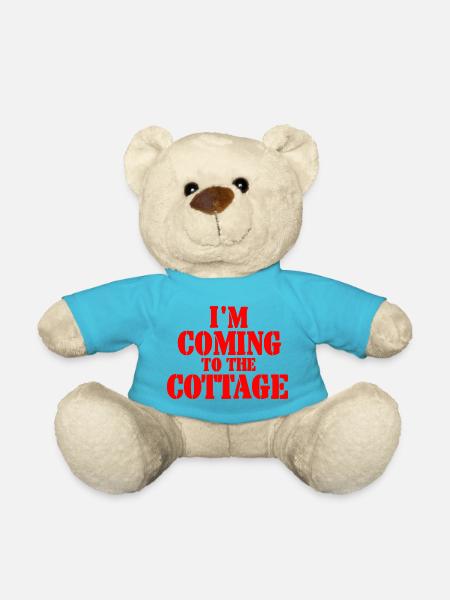 I'm coming to the cottage - rot - Teddy - Atollblau
