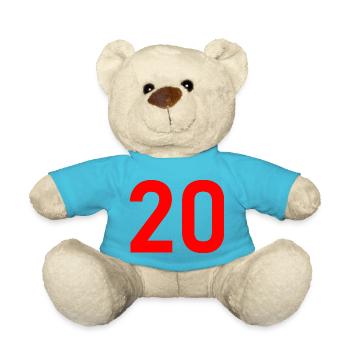 20. 20e ANNIVERSAIRE. ANNIVERSAIRE 20 ANS. 20 ANS. - Nounours - bleu outremer - Devant
