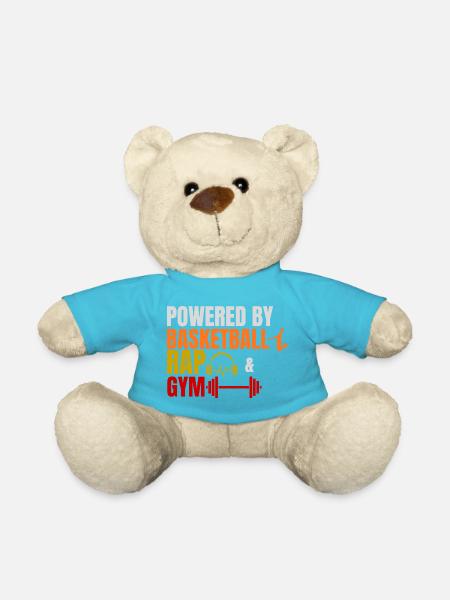 Powered by Basketball Rap & Gym Streetwear Design - Teddy Bear - atoll blue