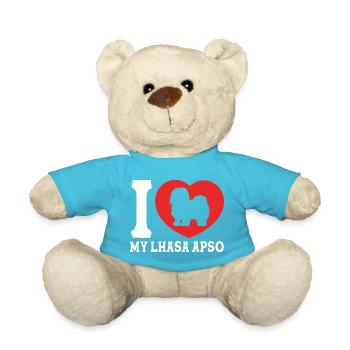 Lhasa Apso Hund - Teddy - Atollblau - Vorne