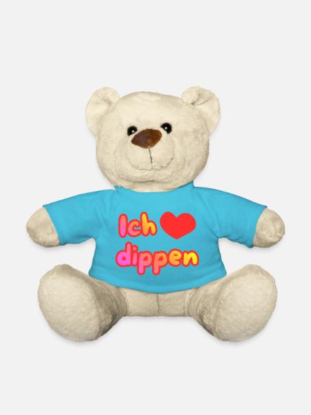 Ich liebe dippen - Teddy - Atollblau