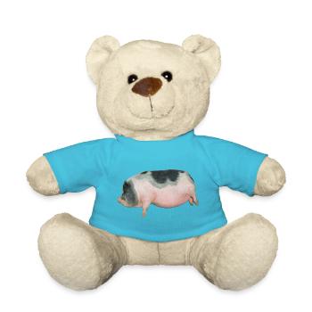 pig - Teddy Bear - atoll blue - Front