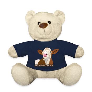 Kalb: Sei Vegetarier - Teddy - French Navy - Vorne