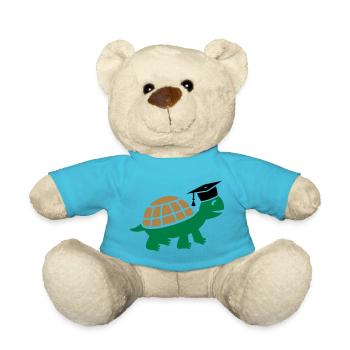 Tortue avec chapeau de doctorat Études de thèse - Nounours - bleu outremer - Devant