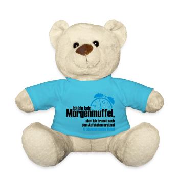 kein Morgenmuffel - Teddy - Atollblau - Vorne