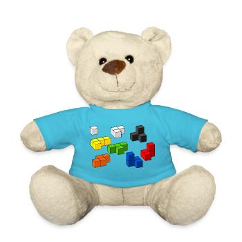 building block game - Teddy Bear - atoll blue - Front
