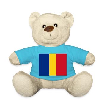 Maske Rumänien Flagge - Teddy - Atollblau - Vorne