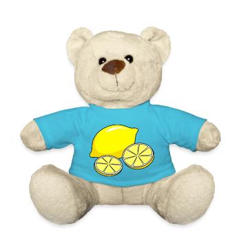 Yellow Lemon for you! - Teddy Bear - atoll blue - Front