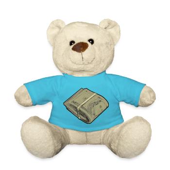 Conception de paquet de devises dollar roll - Nounours - bleu outremer - Devant