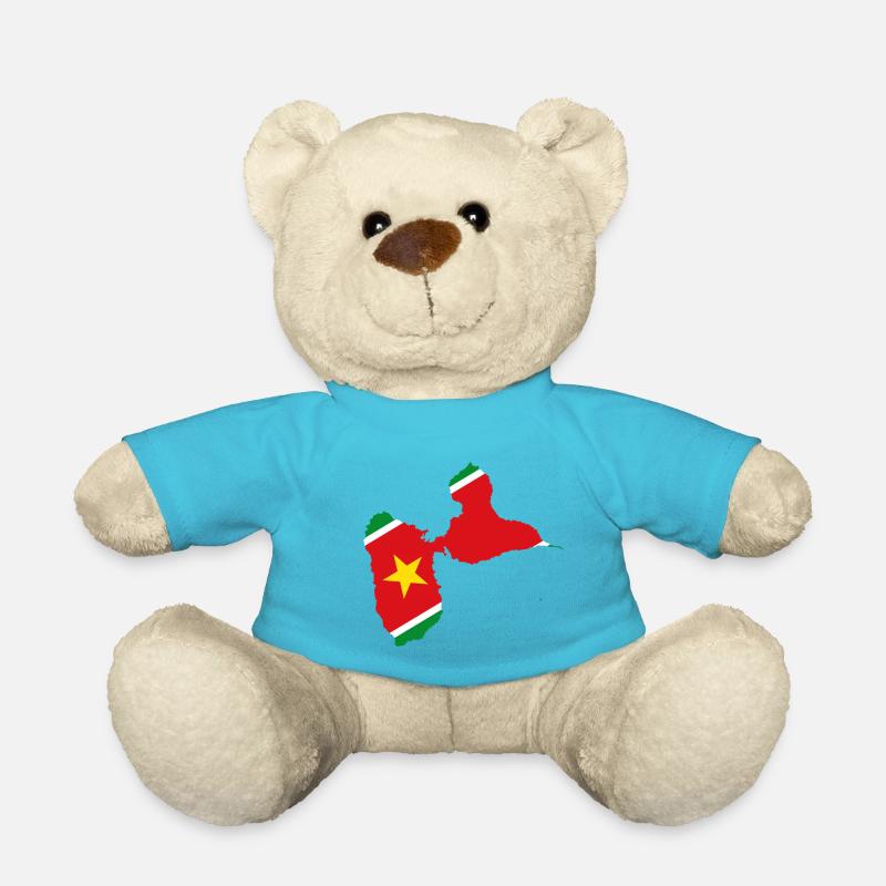 Carte Guadeloupe - Nounours - bleu outremer