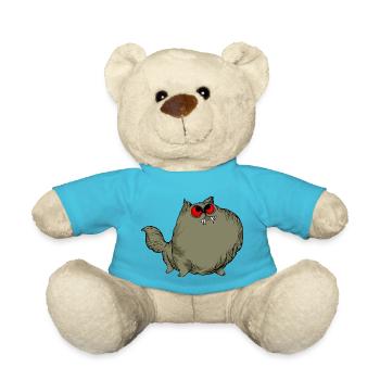 Lustige Katzen 16 - Teddy - Atollblau - Vorne