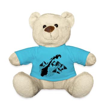 Norwegen Karte Berge Meer Fjord wandern Norway - Teddy - Atollblau - Vorne