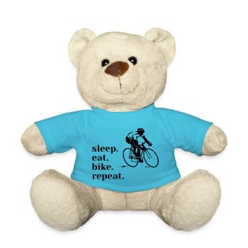 Biking / Bicycle / Bestseller / Gift Idea - Teddy Bear - atoll blue - Front