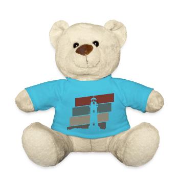 vintage retro Leuchtturm Norddeutschland - Teddy - Atollblau - Vorne