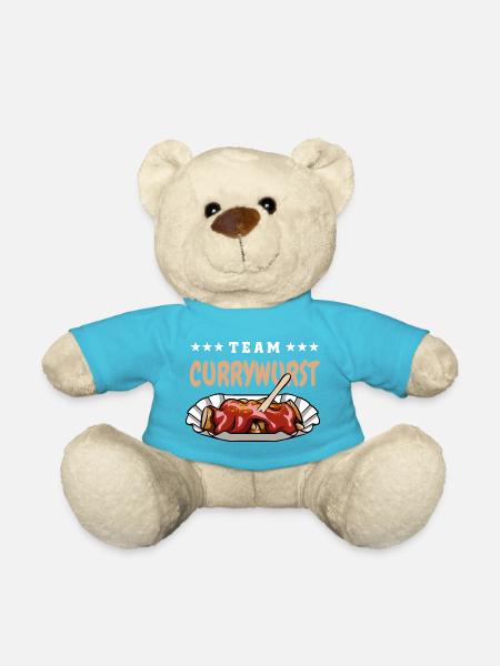 Team Currywurst - Fast Food Fan - Wurst Kult - Teddy - Atollblau