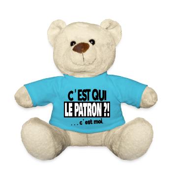 c'est qui le patron - Nounours - bleu outremer - Devant