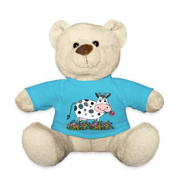 Cow - Teddy Bear - atoll blue - Front