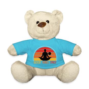 Meditativer Sonnenuntergang mit Yoga Silhouette - Teddy - Atollblau - Vorne