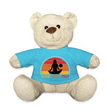 Meditative Frau Sonnenuntergang Design - Teddy - Atollblau - Vorne
