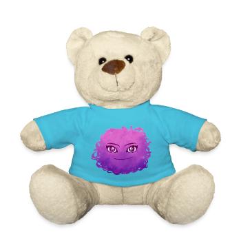 Little Pelota Monster n°11 – pink - Teddy Bear - atoll blue - Front