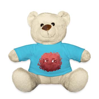 Petit Monstre pelote n°5 – rouge - Nounours - bleu outremer - Devant