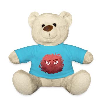 Petit Monstre pelote n°6 – rouge - Nounours - bleu outremer - Devant