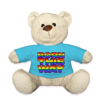Born This Way Rainbow LGBTQIA+ CSD Gay Pride - Nounours - bleu outremer - Devant