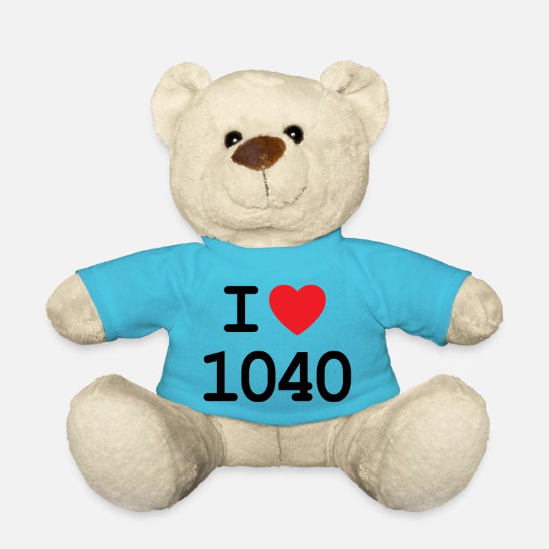 I love 1040 - Ich liebe Wieden - Teddy - Atollblau