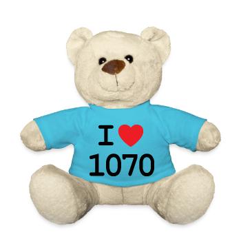 I love 1070 - Ich liebe Neubau Shirt - Teddy - Atollblau - Vorne