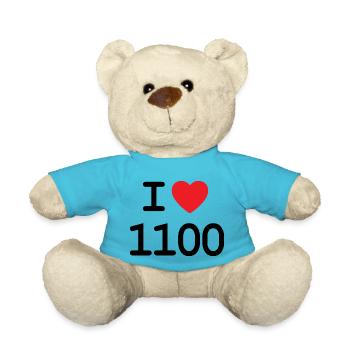 I love 1100 - Ich liebe Favoriten Shirt - Teddy - Atollblau - Vorne