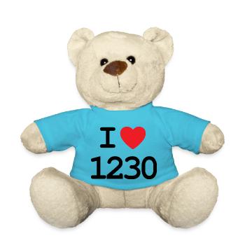 I love 1230 - Ich liebe Liesing Shirt - Teddy Bear - atoll blue - Front