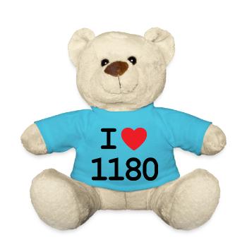 I love 1180 - Ich liebe Währing Shirt - Teddy - Atollblau - Vorne