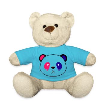 Panda kawaii rose et bleu - Nounours - bleu outremer - Devant