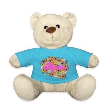 Stolze Mama Mutter Mami Lebensaufgabe Kinder Kind - Teddy - Atollblau - Vorne