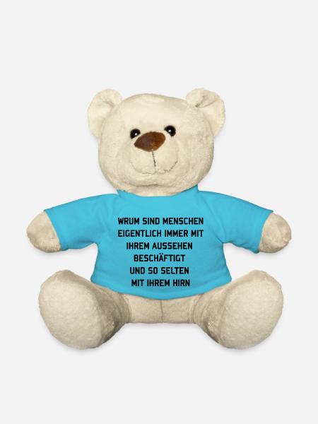 Funny saying - Teddy Bear - atoll blue