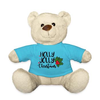 Holly Jolly Christmas - Teddy Bear - atoll blue - Front