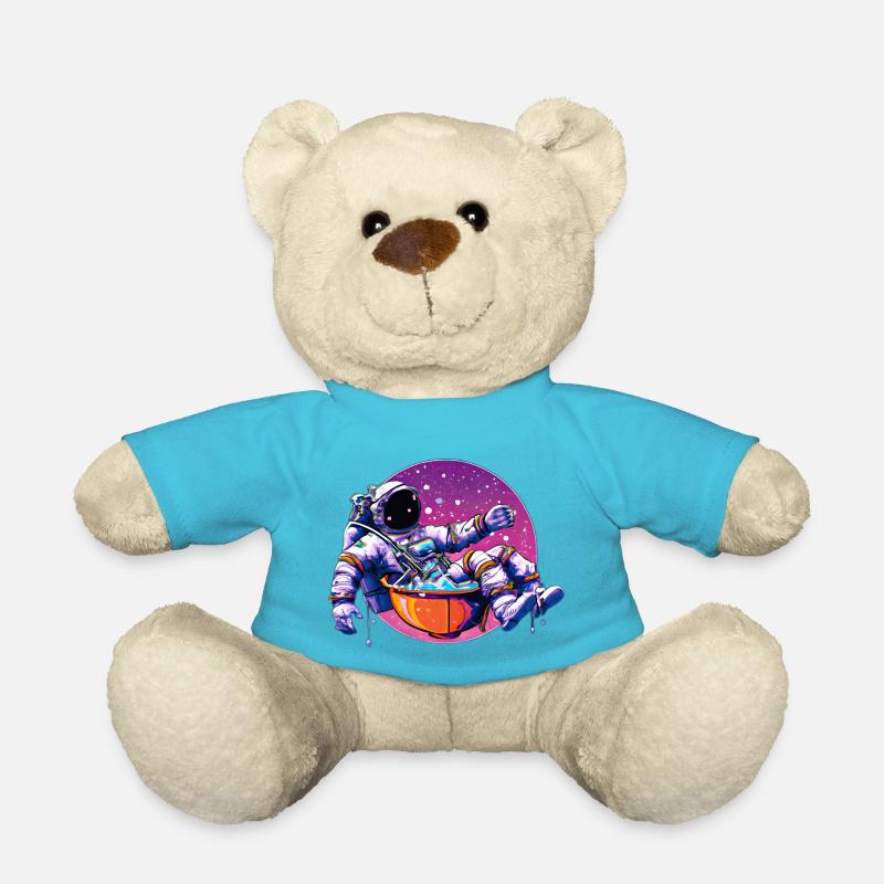 Funky Astronaut im Weltraum nimmt ein Bad - Teddy - Atollblau