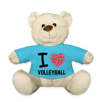 Love Volleyball - Teddy Bear - atoll blue - Front